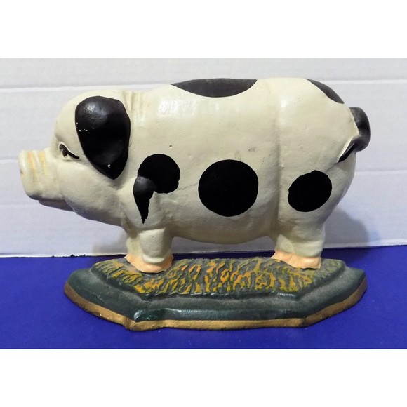 Cast Iron Pig Hog Doorstops Country Farmhouse Decor Vintage Style - Picture 4 of 4